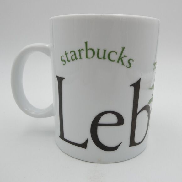 Starbucks Lebanon City Collector Series Coffee Mug Cup 2002 White & Green - Picture 1 of 12
